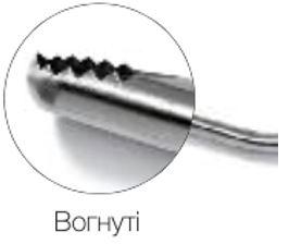 Лезо шейверне, вогнуте, 120град., стерильне, подвійне зазубрення, діам. 4мм